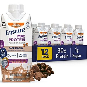 12-Pack Ensure Max Protein Caf&eacute; Mocha Shake (30g Protein): 2 for $22.88 w/ S&S + Free Shipping w/ Prime or on $35+