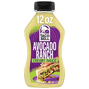 12-Oz Taco Bell Creamy Avocado Ranch Sauce $1.55 w/ S&S + Free Shipping w/ Prime or on $35+