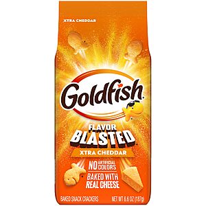 6.6-Oz Goldfish Flavor Blasted Xtra Cheddar Cheese Crackers: 3 for $4.59 w/ S&S ($1.53 each) + Free Shipping w/ Prime or on $35+