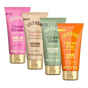 4-Pack 3-Oz Gold Bond Scented Hand Cream (Assorted Scents) $8.89 w/ S&S + Free Shipping w/ Prime or on $35+