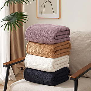 Mainstays Reversible Cozy Boucle Chenille Plush Throw, 50" x 70", 4 colors available, $8.92, Walmart