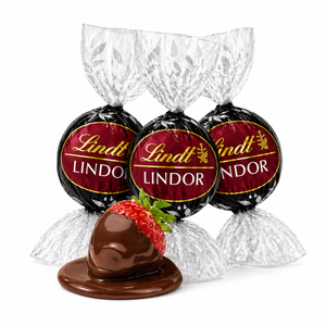 5lbs (approx 175 pieces), Lindt LINDOR Dark Strawberry Chocolate Truffles, $39.99, FS, Candy in Bulk