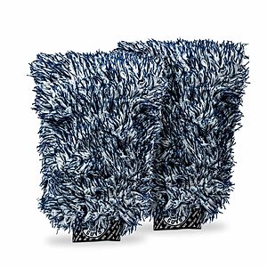 2 pack,Chemical Guys, The Dually, Dual-Fiber, Wet-Dry Use, Microfiber Wash Mitt, (Car Wash Mitt Great for Car, Truck, SUV, RV, &amp; More) Dark Blue + White, $11.39, Amazon