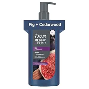 DOVE MEN Fig + Cedarwood Moisturizing Body Wash | #1 Dermatologist Body Wash for Men, Sulfate Free, Paraben Free, & Dye Free | 26oz