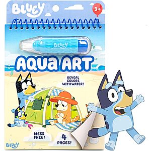 Bluey Aqua Art Reusable Water Reveal Activity Pages w/ Water Pen $4 + Free Shipping w/ Prime or on orders over $35