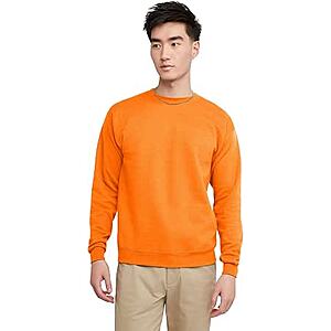 Hanes Men's EcoSmart Fleece Crewneck Sweatshirt (Small, Safety Orange) $3.31 + Free Shipping w/ Prime or on orders over $35