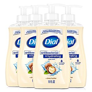4-Pack 11-Oz Dial Antibacterial Liquid Hand Soap (Shea Butter) $8.65 w/ S&S + Free Shipping w/ Prime or on orders over $35