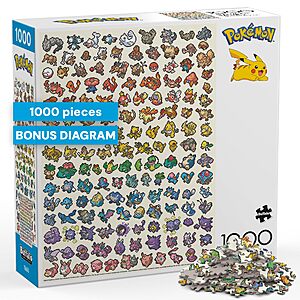 1000-Pc Buffalo Games Pok&eacute;mon Pixel Rainbow Jigsaw Puzzle $12.97 + Free Shipping w/ Prime or on orders over $35