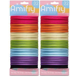 64-Count Amifiy No Damage Hair Ties (Multicolor) $3.44 + Free Shipping w/ Prime or on orders over $35