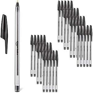 36-Pack Amazon Basics Medium Point Ballpoint Pens (1.0mm, Black Ink) $5.47 + Free Shipping w/ Prime or on orders over $35