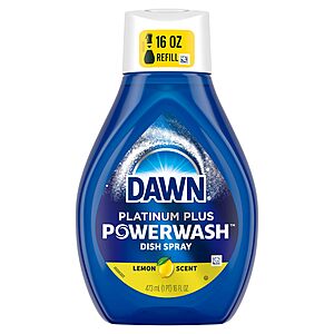Dawn, Platinum Plus Lemon Scent Dish Spray, 16 Fl Oz $3.94