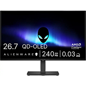 27" Alienware QD-OLED 1440p 240Hz Gaming Monitor $325 + Free Shipping