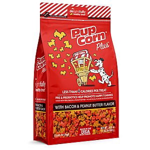 24-Oz Pup Corn Plus Puffed Dog Treats (Bacon and Peanut Butter) $10.32 + Free S/H on $35+