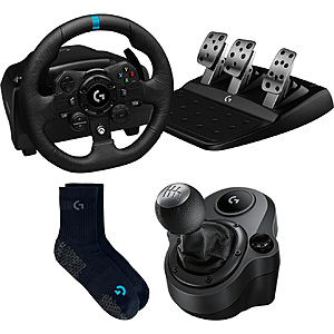 Logitech G923 Trueforce Racing Wheel System (Xbox/PS/PC) + Driving Force Shifter + Socks $264 + Free S/H