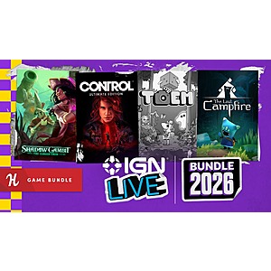 $10 | 9-Item Humble IGN Live 2026 Bundle: CONTROL Ultimate Edition; Shadow Gambit: The Cursed Crew; Rollerdrome & More