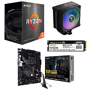 [Bundle] ASUS TUF Gaming B550-PLUS WiFi II MB + AMD Ryzen 5 5500 CPU + Team Group NV5000 1TB SSD + Gamdias ARGB CPU Cooler $245 + Free Shipping