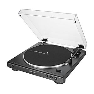 Audio-Technica AT-LP60X-BK Fully Automatic Belt-Drive Stereo Turntable $151 + Free Shipping