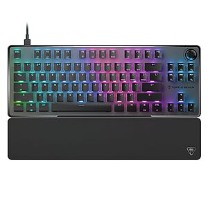 Turtle Beach Vulcan II TKL Pro Magnetic Mechanical RGB Gaming Keyboard – Analog Hall-Effect Switches, Adjustable Actuation, Rapid Trigger, Swappable Keycaps, Tenkeyless Design, Anti-Ghosting – Black
