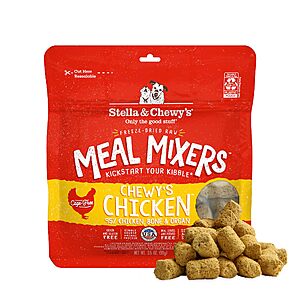 Stella & Chewy's Freeze-Dried Raw Chicken Meal Mixers- Dog Food Topper and Mixer - Made with 95% Cage-Free Chicken, Organs & Bone - Perfect for Picky Eaters - Grain-Free - 3.5oz