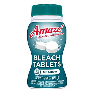 32-Pack AMAZE Ultra Concentrated Bleach Tablets $4.25 w/ S&S + Free Shipping w/ Prime or on $35+
