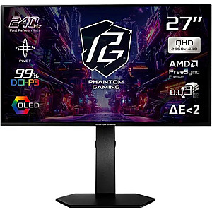 27" ASRock QD-OLED 1440p 240Hz HDR10 Gaming Monitor $299.33 + Free Shipping