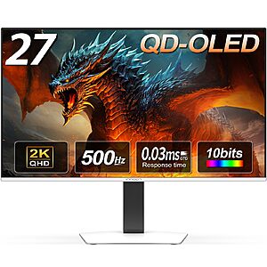 27" INNOCN QD-OLED 1440p 500Hz G-SYNC Compatible Gaming Monitor $499.99 + Free Shipping