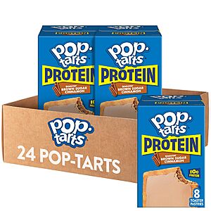 [Select Accounts] 24-Pack Pop-Tarts 10g Protein Toaster Pastries (Brown Sugar Cinnamon) $7.71 w/ S&S + Free Shipping w/ Prime or on $35+