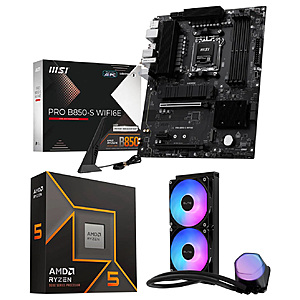 [Bundle] Ryzen 5 9600X CPU + MSI PRO B850-S WIFI6E MB + 240mm Cooler Master AIO $265 + $3 S/H