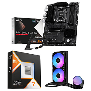 [Bundle] Ryzen 7 9800X3D CPU + MSI PRO B850-S WIFI6E MB + 240mm Cooler Master AIO $459 + $3 S/H