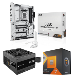 [Bundle] Ryzen 7 7800X3D CPU + ASUS B850 MAX GAMING WIFI W MB + 750W Corsair 80 PLUS Bronze PSU $439 + Free S/H