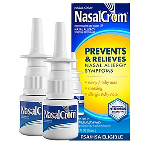 NasalCrom Nasal Spray 200 Sprays (2pack) $22.50 @ Amazon