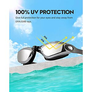 Vorshape Swim Goggles for 2 Pack Clear Vision Anti-Fog Anti-UV Comfort Fit Goggles $4.49