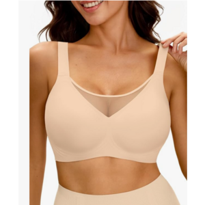 LUCKMEEY Jelly Bras for Women No Underwire Wireless Bras Removable Wide Straps $9.99
