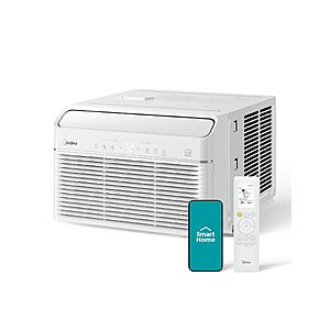 Midea 8,000 BTU Smart Inverter Air Conditioner Window Unit with Heat $305.99