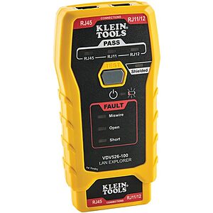 Klein Tools VDV526-100 Network LAN Cable Tester, VDV Tester, LAN Explorer with Remote $21.00 + Free Shipping w/ Prime or on $35+