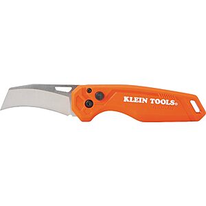 Klein Tools 44321 Folding Utility Compact EDC Hawkbill Pocket Knife (Orange) $15.98 + Free Shipping w/ Prime or on $35+