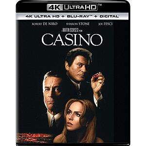 Casino (4K UHD + Blu-ray + Digital) $12.99 + Free Shipping w/ Prime or on $35+