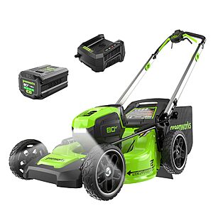 Greenworks 80V 21" Self-Propelled Brushless Electric Lawn Mower w/ 4.0Ah Battery & Charger $449.99 + Free Shipping