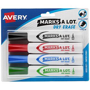 4-Count Marks-A-Lot Desk Style Dry Erase Marker $4.29 + Free Shipping w/ Prime or on $35+