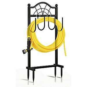 100' Shomextol Capacity Freestanding Metal Garden Hose Holder w/ 4-Spike Base (Black) $18.99 + Free Shipping w/ Prime or on $35+