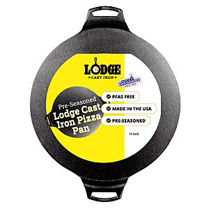 15" Lodge Cast Iron Seasoned Pizza Pan $31.99 + Free Shipping w/ Prime or on $35+