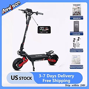 Arwibon GT06 11 inch 1200W Foldable E-Scooter 48V 13AH Max Speed 20-25MPH Range $324.10 + Free Shipping​