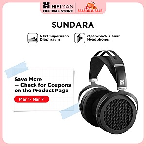 HIFIMAN SUNDARA Open-Back Planar Magnetic Headphones Neo Supernano Diaphragm $111.60 + Free Shipping