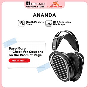 HIFIMAN Ananda Stealth Magnet Open-Back Planar Magnetic HiFi Headphones $146 + Free Shipping