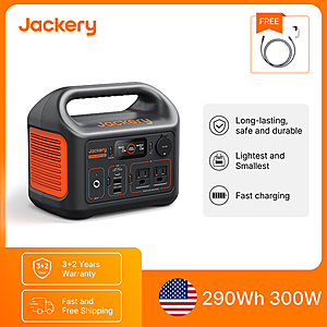 Jackery Explorer 300 New Portable Power Station 290Wh LiFePO4 300W AC Output with 5M Extension Cord $138.70 + Free Shipping