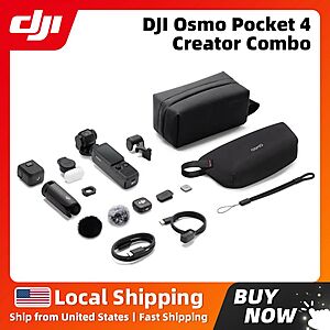 DJI Osmo Pocket 4 Creator Combo 4K/240fps 2x Zoom 107GB Built-In Storage & 800MB/s $529 + Free Shipping