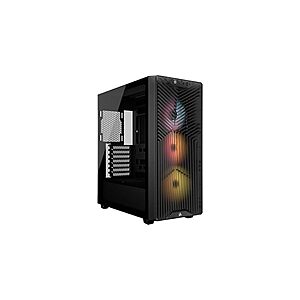 CORSAIR 3200D RS ARGB Mid-Tower PC Case &ndash; 3X RS120 ARGB PWM Fans Included, GPU Anti-sag Stabilization Arm, ASUS BTF, MSI Project Zero, Gigabyte Project Stealth $55.99
