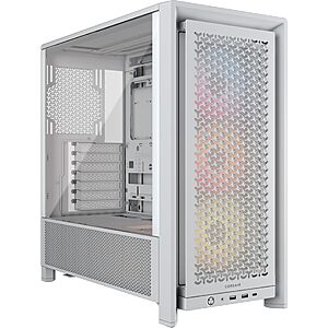 CORSAIR 4000D RS ARGB Frame Modular Mid-Tower ATX PC Case &ndash; High Airflow, 3X Pre-Installed RS ARGB Fans $79.99