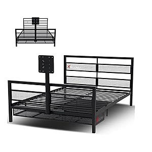 X Rocker Basecamp Full Size Gaming Bed, Rotating TV Mount with Vented Console Storage, Metal Mesh Frame with Slats, Amazon Exclusive, Black $99.99 +FS w/Prime