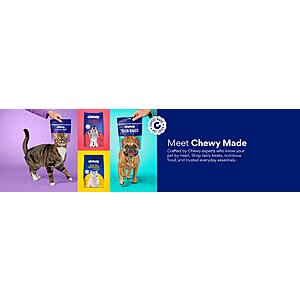 Stacking promotions for Chewy-brand dog and cat food and treats
